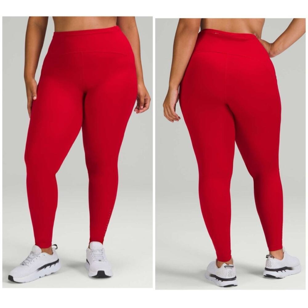 Lululemon Swift speed high rise tights red reflective 2